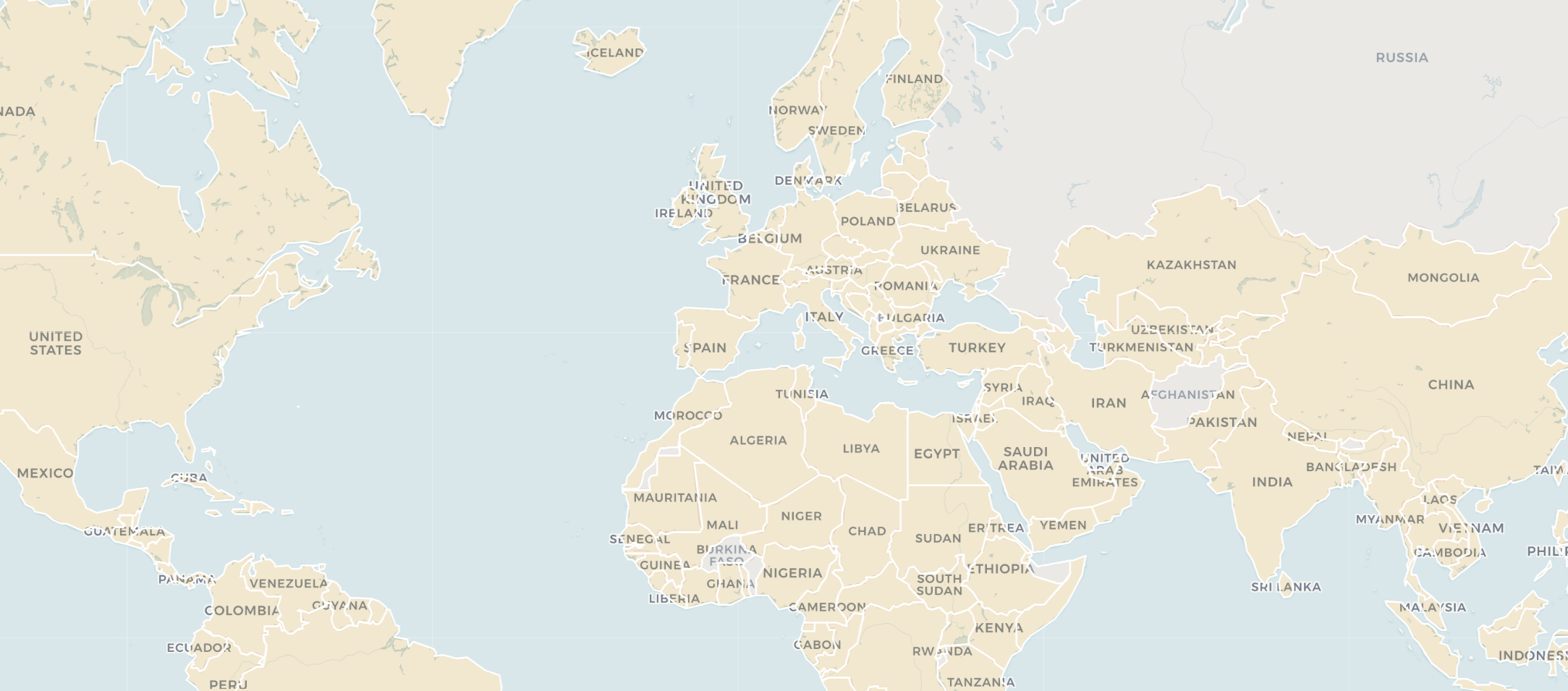 Mappa mondiale della copertura chiamate CLASSOUND